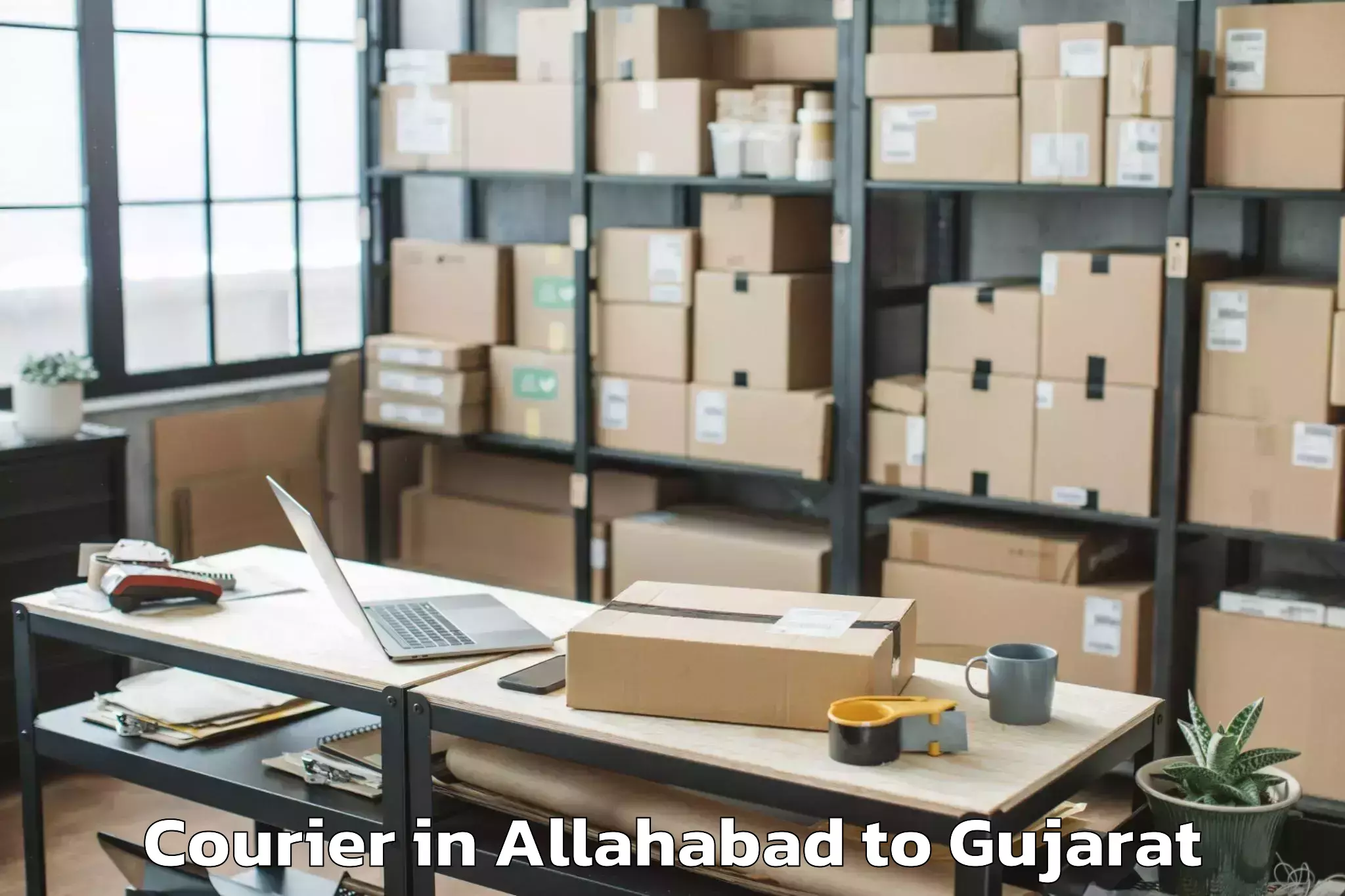 Trusted Allahabad to Satlasana Courier